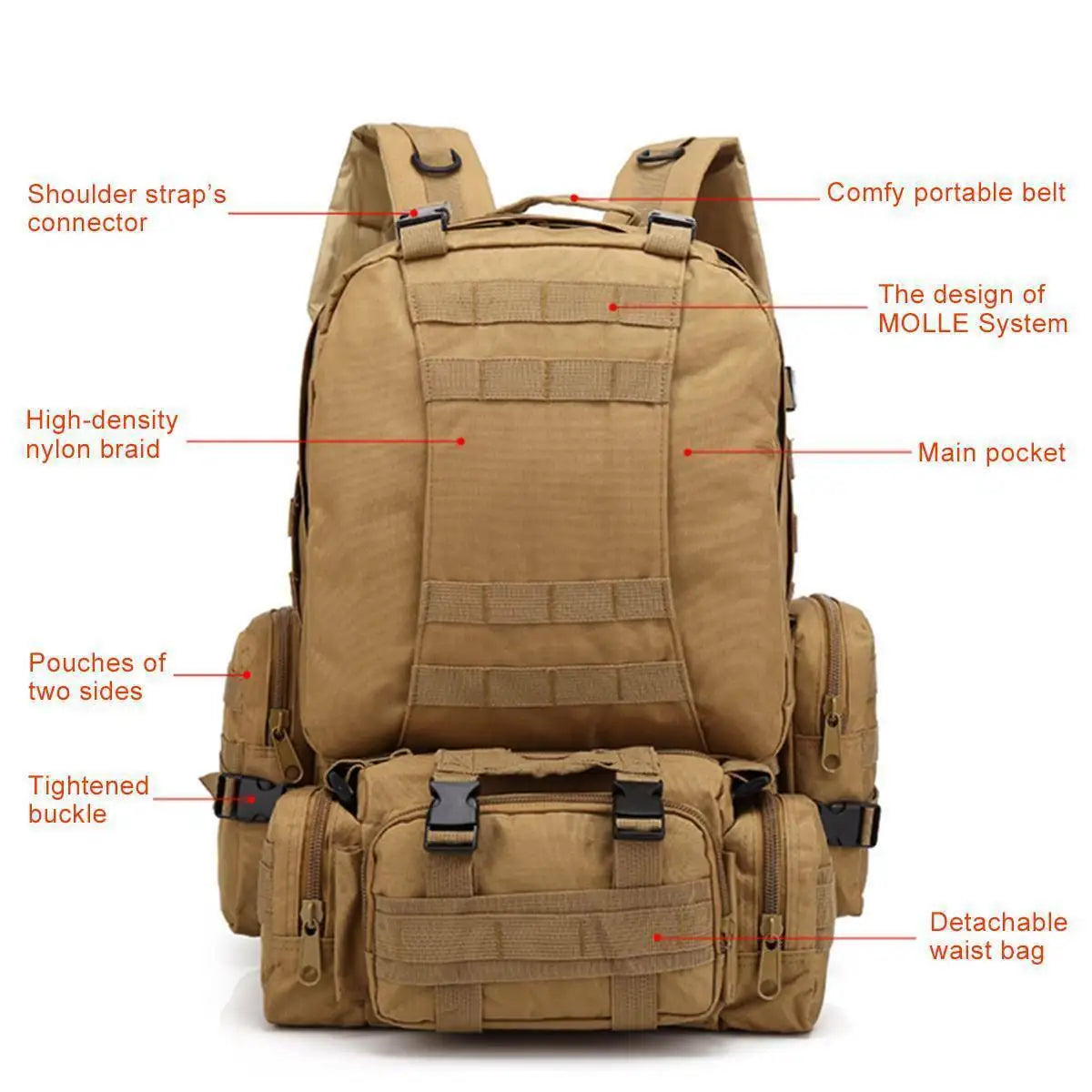 Outdoor Sports Large Capacity Multi-functional Backpack